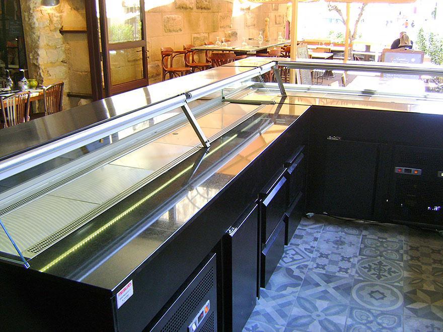 Vitrine refrigérée sur mesure